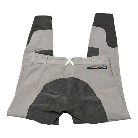 Goode Rider blue denim with white print & Horze gray breeches bundle size 28 R - Picture 7 of 16